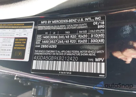 2019 Mercedes-Benz Gle 400 4Matic from USA, damaged, VIN 4JGDA5GB9KB212420